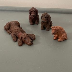 Vintage Four Doll House Miniature Dogs